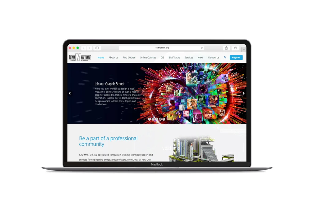 CAD Masters — training website with online course sales (2)