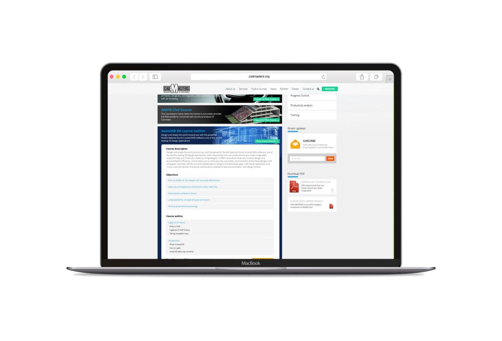 CAD Masters — training website with online course sales (4)